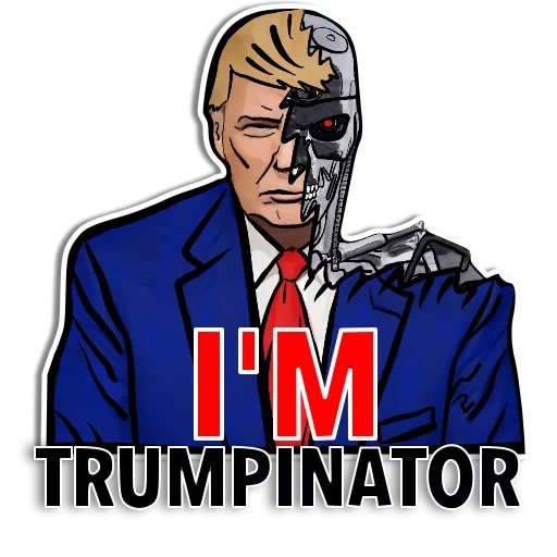 Стикер Американский Трамп
