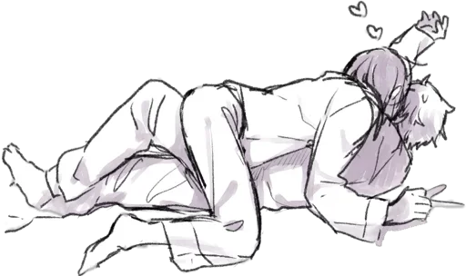 Стикер Аниме Нежность