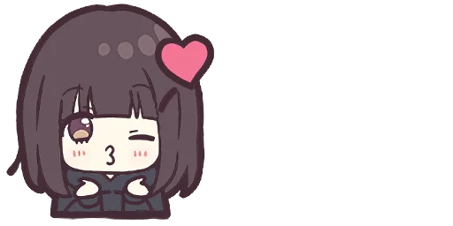 Стикер Menhera-chan. Emoji