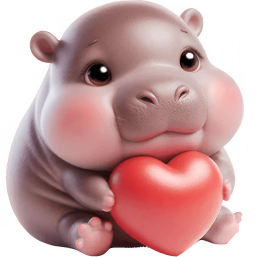 Стикер Малыш бегемотик