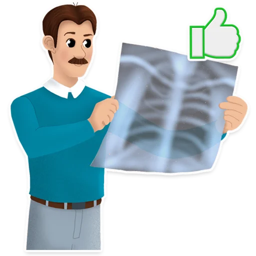 Стикер Боль в спине, канал