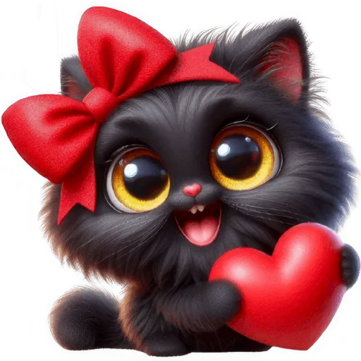 Стикер Черная киса