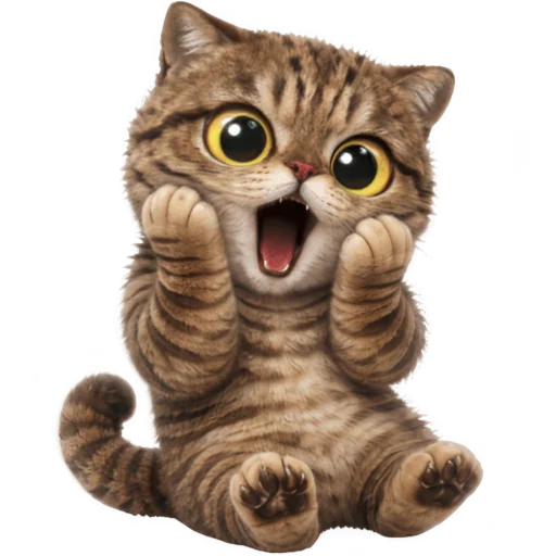Стикер Коричневый котик