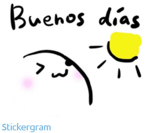 Стикер Buenos días/noches By Vane♾