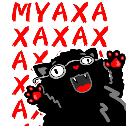 Стикер Кот Бегемот