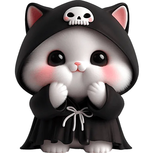 Стикер Мрачный котик