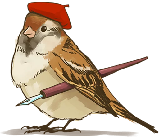 Стикер Chik Chirik the sparrow