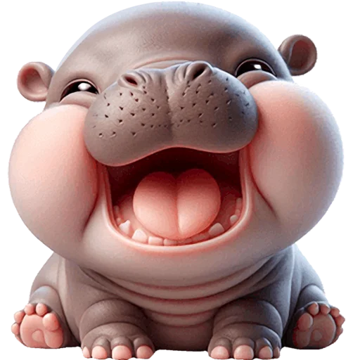 Стикер Малыш бегемотик