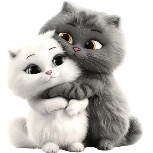 Стикер Парные котейки