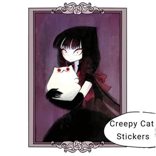 Стикер Creepy Cat