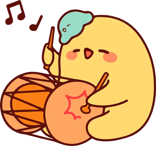 Стикер Cup duck's daily life