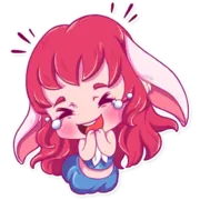 Стикер Cute Bunny Girl