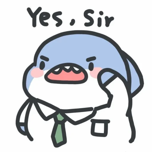 Стикер cute shark
