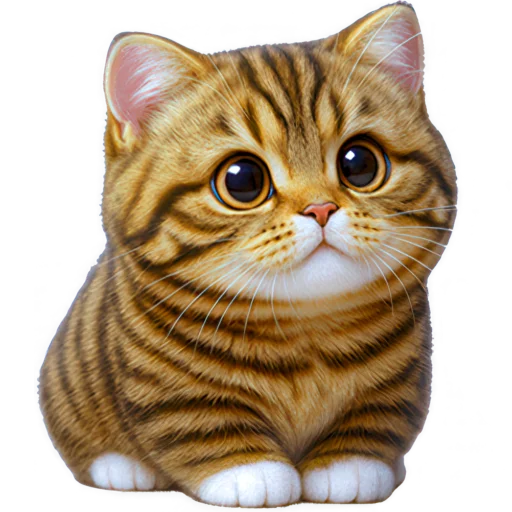 Стикер Пухленький котенок