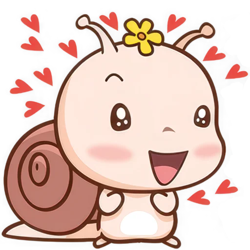 Стикер Малыш Улиточка