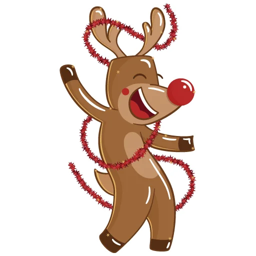 Стикер Олень Хеппи