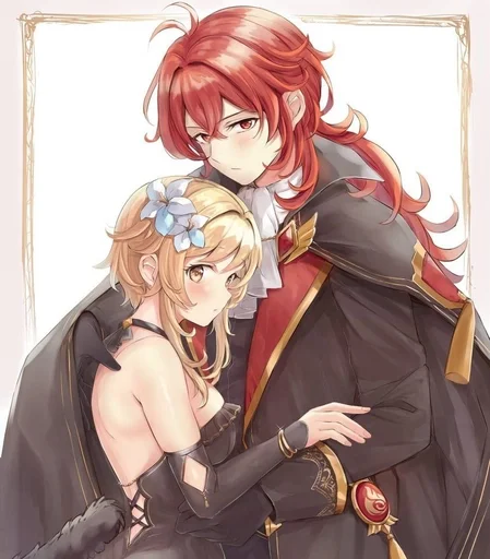 Стикер Diluc and Lumin