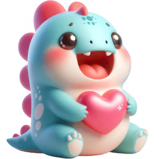 Стикер Милый Дино