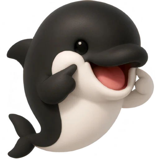 Стикер Милый дельфин