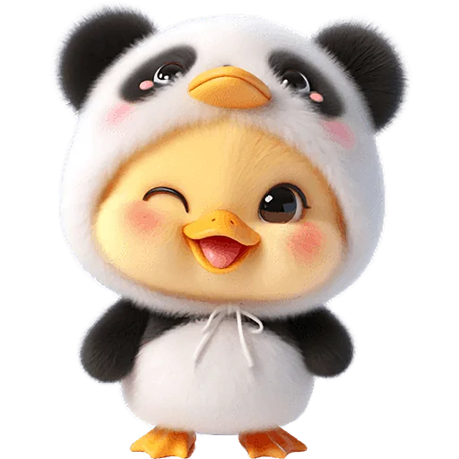 Стикер Панда утка