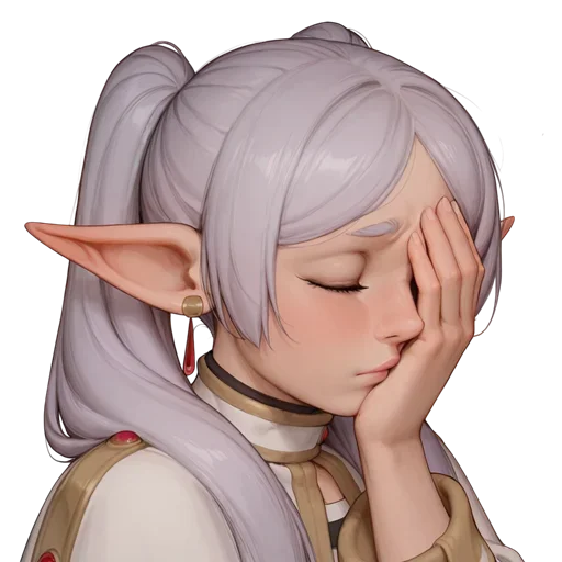 Стикер 🧡 Elf Face 🧡