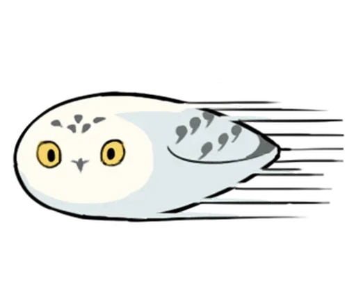 Стикер Energetic Snowy Owls