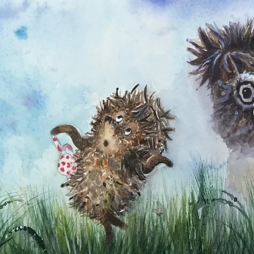 Стикер Ёжик в тумане