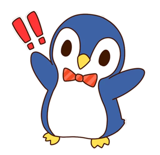 Стикер Fashionable penguin