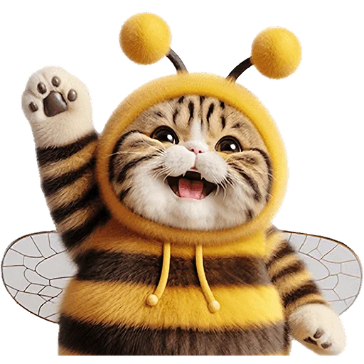 Стикер Котик БиБи