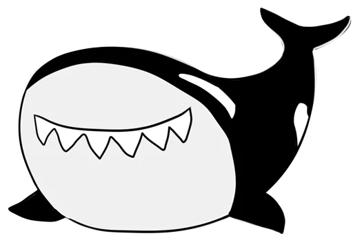 Стикер Жирная Косатка
