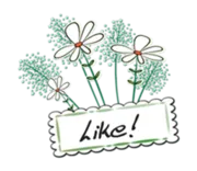 Стикер Flowers and greeting card