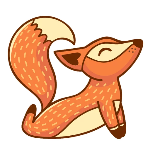 Стикер Лисичка-Йога