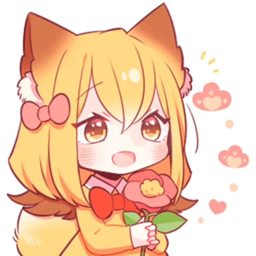 Стикер Девочка-лисичка