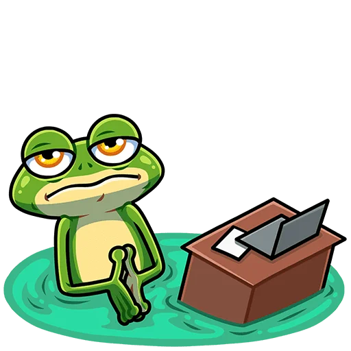 Стикер Лягуш и Квакуша Без Текста