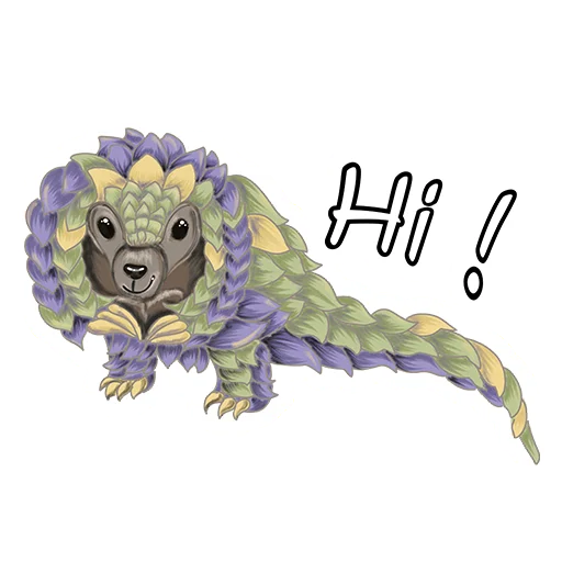 Стикер Funny Pangolin
