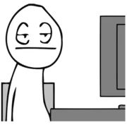 Стикер Guy Behind The Desk