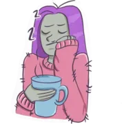 Стикер Green girl