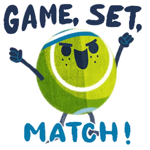Стикер Game, Set, Match