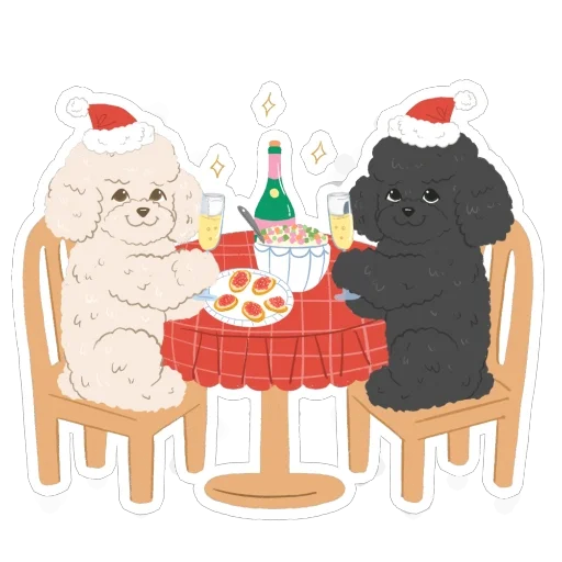 Стикер happy woof year