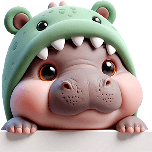 Стикер Бегемотики Дино