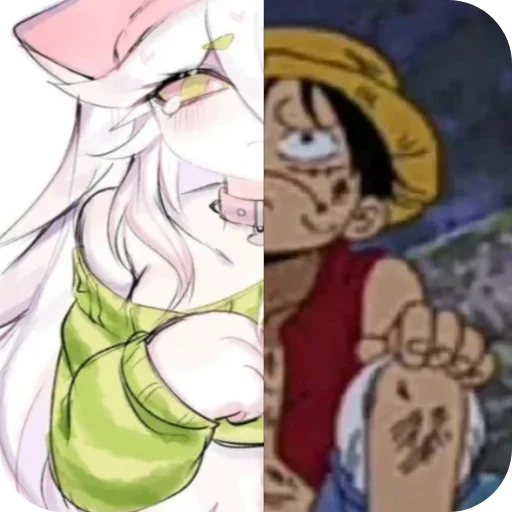 Стикер Cattail or Luffy