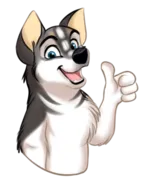 Стикер Huscai the Husky