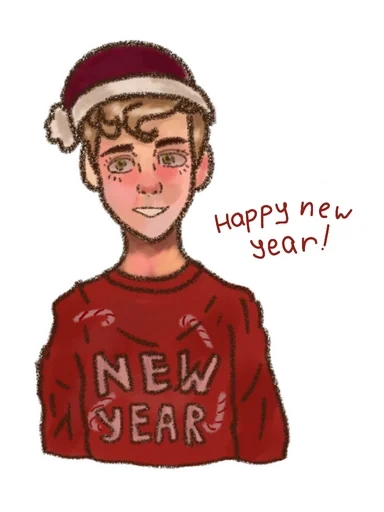 Стикер New year