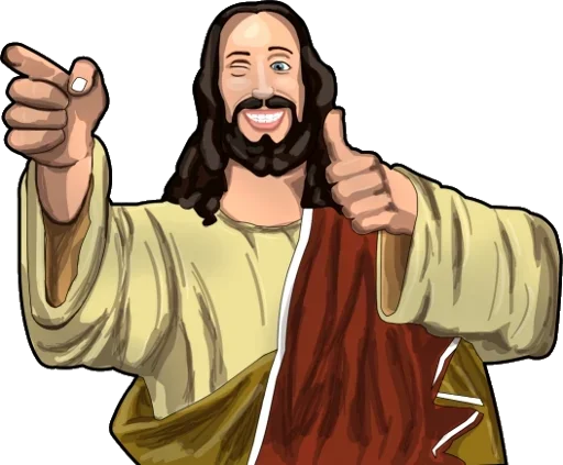 Стикер Jesus Funny