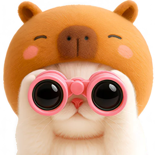 Стикер Котик-капибара