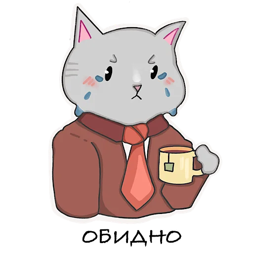 Стикер котичай