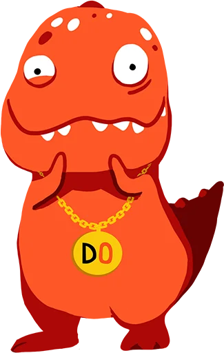 Стикер Динозавр Купер