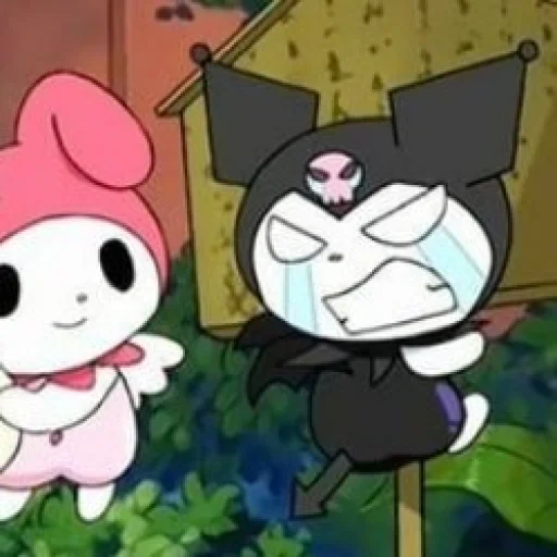 Стикер my melody and kuromi