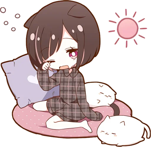 Стикер Куронеко тян | Kuronieko Chan