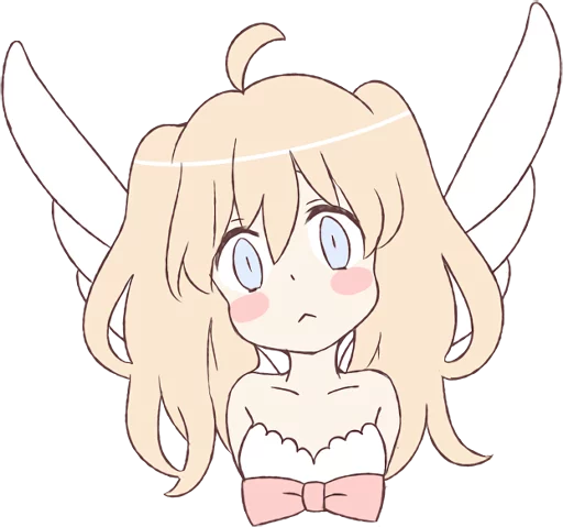 Стикер An angel of a girl